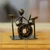 Recycled metal figurine, 'Drums Star' - Drummer-Themed Eco-Friendly Recycled Metal Figurine