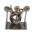 Recycled metal figurine, 'Drums Star' - Drummer-Themed Eco-Friendly Recycled Metal Figurine