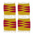 Wool coasters, 'Magenta Peaks' (set of 4) - Handwoven Zapotec 4-Piece Honey and Magenta Wool Coaster Set