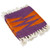 Wool coasters, 'Saffron Peaks' (set of 4) - Traditional 4-Piece Aubergine and Saffron Wool Coaster Set