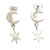 Sterling silver dangle earrings, 'Dream of Midnight' - Night-Themed Moon and Star Sterling Silver Dangle Earrings (image 2b) thumbail