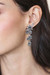 Pendientes colgantes llamativos de plata de ley - Pendientes Colgantes Llamativos De Plata De Ley Oxidada Floral