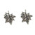 Sterling silver button earrings, 'Wine Memory' - Sylvan-Inspired Oxidized Sterling Silver Button Earrings