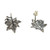 Sterling silver button earrings, 'Wine Memory' - Sylvan-Inspired Oxidized Sterling Silver Button Earrings