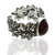 Garnet wrap ring, 'Blissful Wine' - Wine-Inspired Leafy Wrap Ring with a Natural Garnet Jewel