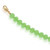 Pulsera de eslabones de cerámica con detalles dorados - Pulsera de cerámica verde y enlace de cristal de acento de oro de 14k