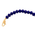 Gold-accented ceramic link bracelet, 'My Cobalt Blue Romance' - Gold-Accented Blue Ceramic and Crystal Link Heart Bracelet