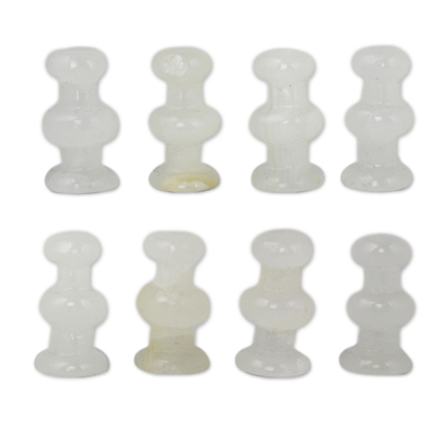 Onyx and marble chess set, 'Classic' - Onyx and Marble Chess Set