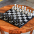Marble chess set, 'Check in Gray' - Handcrafted Mexican Marble Chess Set Game thumbail