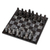 Marble chess set, 'Check in Gray' - Handcrafted Mexican Marble Chess Set Game (image 2a) thumbail