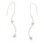 Sterling silver threader earrings, 'Blooming Eternity' - Floral Sterling Silver Threader Earrings Made in Mexico