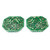 Ceramic dessert bowls, 'Mexican Blooms' (pair) - 2 Floral Ceramic Dessert Bowls Handcrafted in Talavera Style