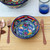 Ceramic dessert bowls, 'Mexican Fiesta' (pair) - Pair of Colorful Talavera-Style Floral Ceramic Dessert Bowls