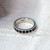 Wood-accented sterling silver band ring, 'Sylvan Interlude' - Minimalist Bocote Wood-Accented Sterling Silver Band Ring