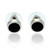 Wood-accented sterling silver stud earrings, 'Freckly Forest' - Polished Wood-Accented Round Sterling Silver Stud Earrings