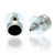 Wood-accented sterling silver stud earrings, 'Freckly Forest' - Polished Wood-Accented Round Sterling Silver Stud Earrings