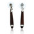 Wood and sterling silver dangle earrings, 'Sylvan Puissance' - Artisan-Made Bocote Wood and Sterling Silver Dangle Earrings