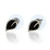 Wood-accented sterling silver stud earrings, 'Genuine Forest' - Wood-Accented Leaf-Shaped Sterling Silver Stud Earrings