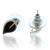 Wood-accented sterling silver stud earrings, 'Genuine Forest' - Wood-Accented Leaf-Shaped Sterling Silver Stud Earrings