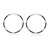 Sterling silver hoop earrings, 'Stylish Blend' - Modern Oxidized Polished Taxco Silver Hoop Earrings