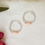 Sterling silver and copper hoop earrings, 'Metallic Allure' - Minimalist Taxco Silver Hoop Earrings with Copper Accents