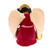 Ceramic sculpture, 'Angel with Cats' - Hand-Painted Angel with Cats-Themed Ceramic Sculpture (image 2d) thumbail