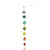Natural flower pendant necklace, 'Chakra Vibrancy' - Resin-Coated Natural Flower Silver Chakra Pendant Necklace