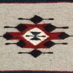 Zapotec wool table mat, 'Diamond of Heritage' - Artisan-Made Zapotec Diamond-Patterned 100% Wool Table Mat