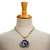 Gold-plated ceramic pendant necklace, 'Endless Blue' - Hand-Painted Talavera 14k Gold-Accented Pendant Necklace (image 2j) thumbail