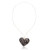 Ceramic pendant necklace, 'Thriving Heart' - Handcrafted Heart-Themed Pendant Necklace with Leafy Motifs (image 2b) thumbail