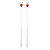 Handblown recycled glass drink stirrers, 'Red Apple Cheers' (pair) - 2 Handblown Recycled Glass Drink Stirrers with Apple Design