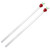 Handblown recycled glass drink stirrers, 'Red Apple Cheers' (pair) - 2 Handblown Recycled Glass Drink Stirrers with Apple Design