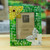 Stained glass photo frame, 'Green Memories' (5x7) - Floral Green Stained Glass Photo Frame from Mexico (5x7)
