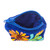 Carteras de monedas de algodón bordadas, (par) - Padre de monedera de monedas de algodón azul real con cremallera con tema floral