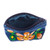 Embroidered cotton coin purse, 'Bloom of Autumn' - Blue and Ginger Floral Embroidered 100% Cotton Coin Purse