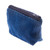 Embroidered cotton coin purse, 'Bloom of Autumn' - Blue and Ginger Floral Embroidered 100% Cotton Coin Purse