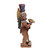 Ceramic sculpture, 'Eagle Knight' - Rustic Aztec Warrior-Themed Handcrafted Ceramic Sculpture
