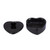 Marble decorative box, 'My Heart is Yours' - Heart-Themed Carved Black Marble Decorative Jewelry Box