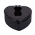 Marble decorative box, 'My Heart is Yours' - Heart-Themed Carved Black Marble Decorative Jewelry Box
