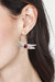 Garnet dangle earrings, 'Dashing Dragonfly' - Dragonfly-Themed Silver Dangle Earrings with Garnet Stones