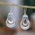Sterling silver dangle earrings, 'Precious Pelicans' - Modern Pelican-Themed Sterling Silver Dangle Earrings