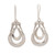 Sterling silver dangle earrings, 'Precious Pelicans' - Modern Pelican-Themed Sterling Silver Dangle Earrings