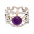 Amethyst cocktail ring, 'Mesmerizing Purple' - Amethyst Sterling Silver Cocktail Ring with Openwork Accents