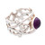 Amethyst cocktail ring, 'Mesmerizing Purple' - Amethyst Sterling Silver Cocktail Ring with Openwork Accents