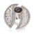 Labradorite wrap cocktail ring, 'Modern Textures' - Textured Modern Labradorite Silver Wrap Cocktail Ring
