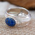 Lapis lazuli cocktail ring, 'Sophisticated Blue' - Modern Sterling Silver Cocktail Ring with Lapis Lazuli Stone