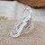 Anillo de cóctel de plata de ley - Moderna Openwork Polished Sterling Silver Ring