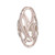 Anillo de cóctel de plata de ley - Moderna Openwork Polished Sterling Silver Ring