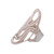 Anillo de cóctel de plata de ley - Moderna Openwork Polished Sterling Silver Ring