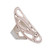 Anillo de cóctel de plata de ley - Moderna Openwork Polished Sterling Silver Ring